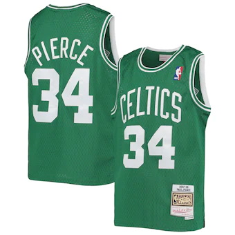 youth mitchell and ness paul pierce kelly green boston celt-499